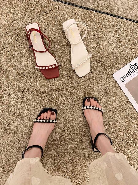

sandals 2021 high heels female shoe espadrilles platform buckle slip-on loafers summer women's open toe med high-heeled bloc, Black