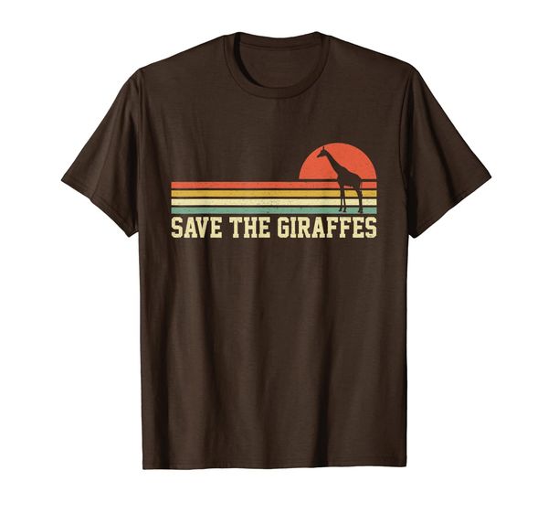 

vintage save the giraffes t shirt gift giraffes lovers t-shirt, White;black
