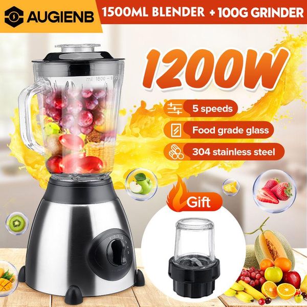 

1.5l 2 in 1 fruit vegetables blenders cup home kitchen processor bpa electric juicer ice smoothie mixer machine blender