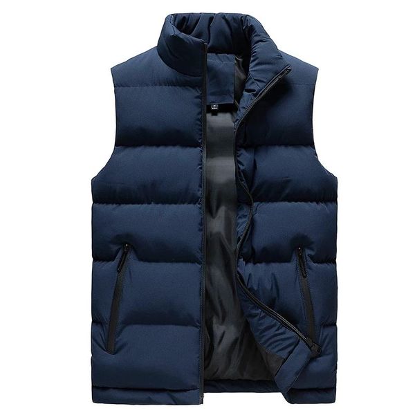 

men's vests men spring and fall jacket winter vest for down cotton sleeveless waistcoat man big size warm mens coat, Black;white