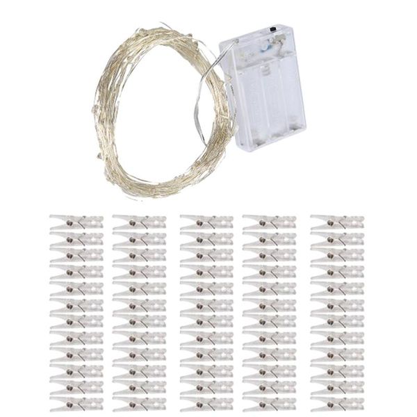 

strings living room yard indoor outdoor festival party diy home decor battery operated led string light warm white wedding po clip