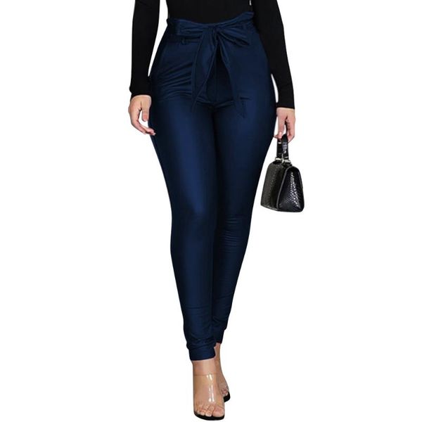 

women's pants & capris push up pencil pant belt for women pu leather slim fit streerwear pockets trousers high waist spring autumn fema, Black;white