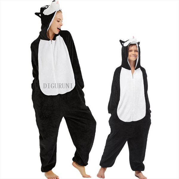 

adults all in one winter women sleepwear warm black husky pyjamas cartoon stitch onesies piece pijamas men animal pajamas, Black;red