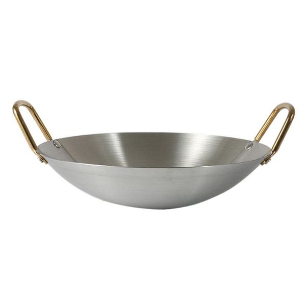 

pans 1pc stainless steel pan thickened alcohol pot household cookware