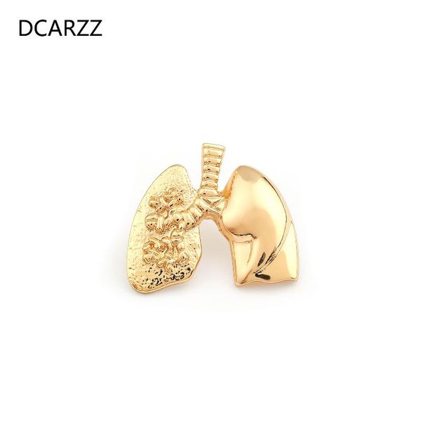 Anstecknadeln, Broschen DCARZZ Lungen-Brosche, Anstecknadel, goldfarben, roséversilbert, für Ärzte, Anstecknadeln für Frauen, trendiger Schmuck, Accessoires, Geschenk