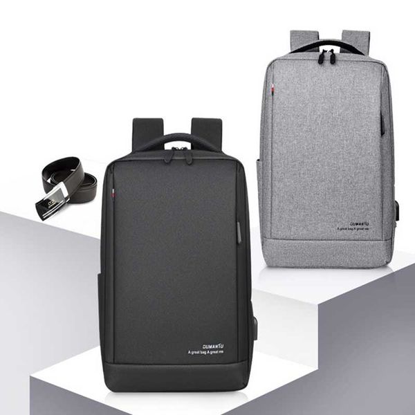 

men's business oxford backpack large capacity computer bag waterproof