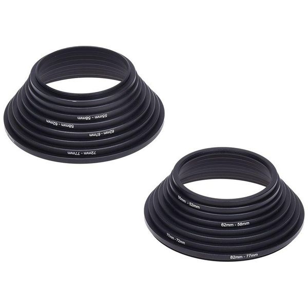

8x step up + down ring filter uv cpl set 49 52 55 58 62 72 77 82mm stepping adapter 49-82mm 82-49mm for dc14 lens adapters & mounts