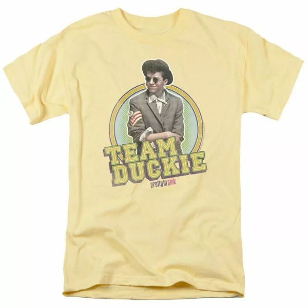 

Pretty in Pink Team Duckie T Shirt Mens Licensed 80s Movie Tee Dale Banana, White;black