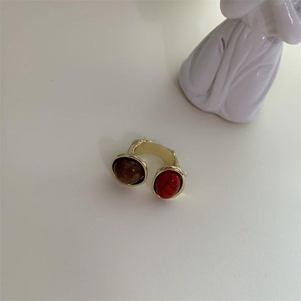 

wedding rings timeonly vintage contrast color crystal open for women ladies multi charms ring gifts jewellery elegant, Slivery;golden