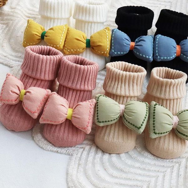 

socks 5pairs/lot 0-3 yrs old mesh children's boat girls boys toddlers combed cotton born large bow decoration baby sock, Pink;yellow