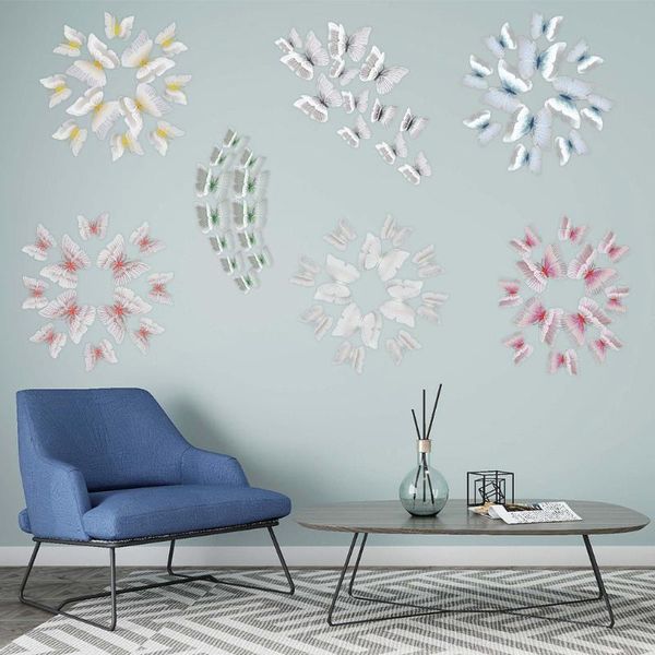 

window stickers 1set 3d butterfly mobile creative wall affixed with decorative sticker for living room bedroom decoration colorful