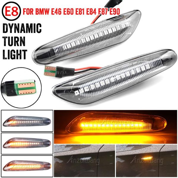 

2pcs led dynamic turn signal side marker light sequential blinker for e90 e91 e92 e93 e60 e61 e81 e82 e83 e84 e88 e46 emergency lights