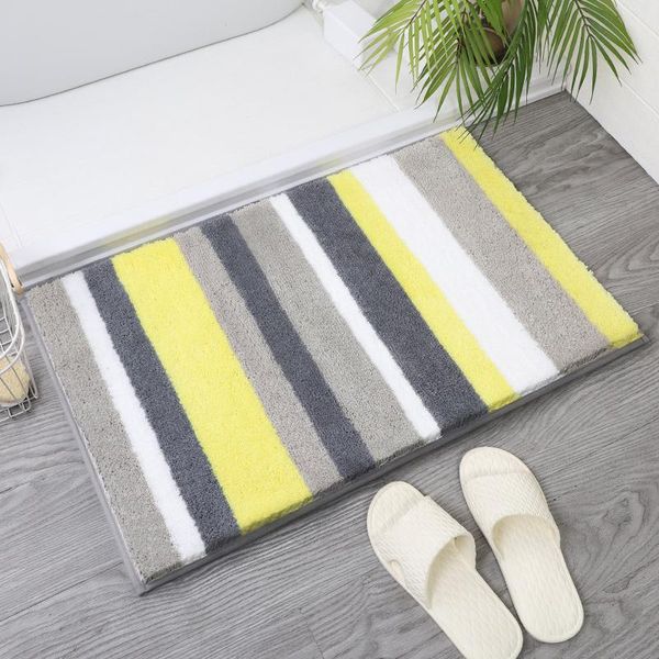

stripe bath mat thickness 250mm/ 40*60,50*80,60*90cm absorbent for bathroom non slip area rug toilet carpet soft and comfortable mats