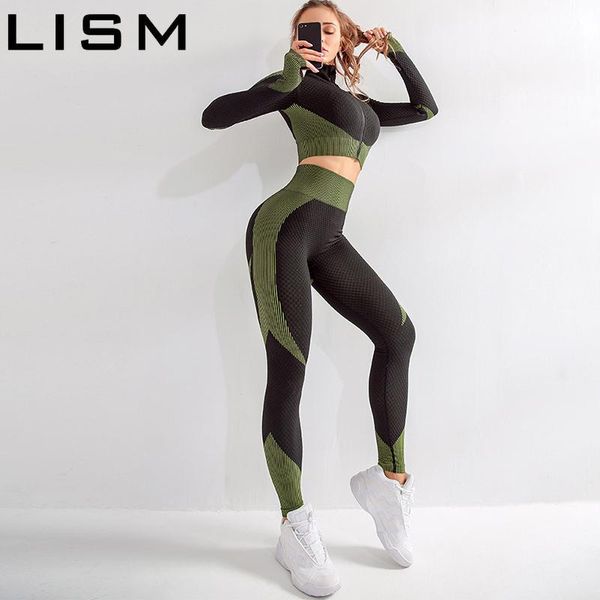 

yoga outfits 2pcs set women long sleeve sports tight zipper running breathable seamless wear sport suit, White;red