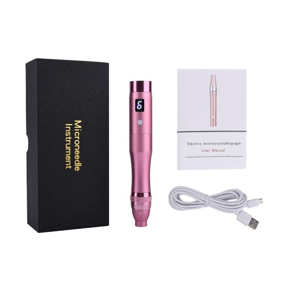 Q5 microneedle Derma Pen Wireless Electric Microneedling Rosso Blu LED Photon Therapy Rimozione dell'acne Strumento di bellezza per la cura della pelle