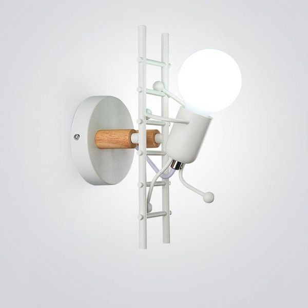 

wall lamp creative nordic bedside sconce modern light with e27 5w/7w bulb lampara pared for kids bedroom corridor