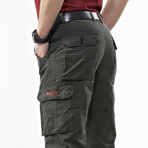

spring and autumn men's thick overalls casual pants cotton baggy 9988, Black