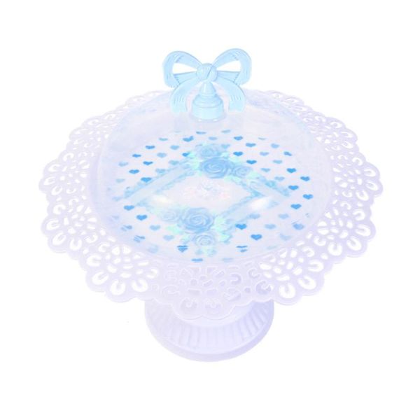 

dishes & plates 1pc cake display stand dessert holder cupcake with lid (white)
