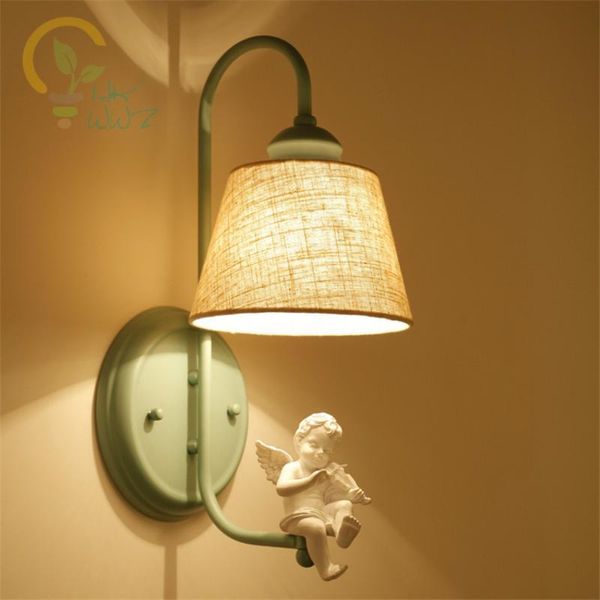 

colour nordic garden angel led wall lamp children's modern sconces for living room bedside lighting fixtures