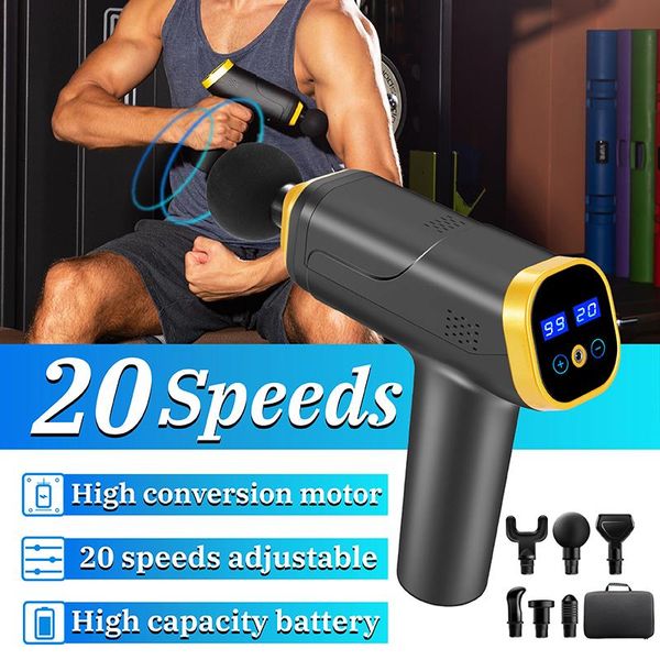 

massage gun fascia neck massager deep muscle relax vibration fitness equipment noise reduction pain relief