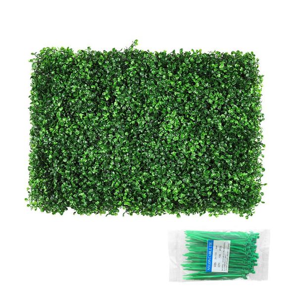 

decorative flowers & wreaths 60x40cm with cable ties party home decor multipurpose lawn simulation plant wall background protect privacy diy