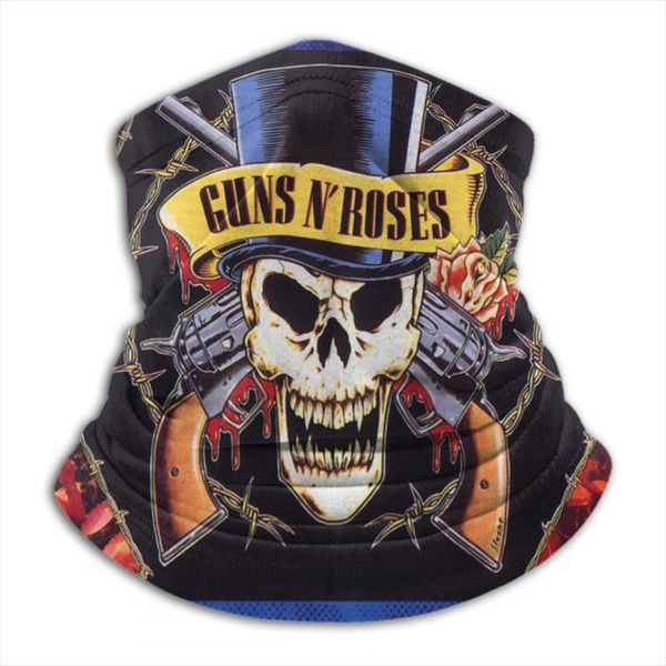 

scarves 2021 guns n roses wind scarf tattoo women/men bandana necklace adult/children luxury, Blue;gray