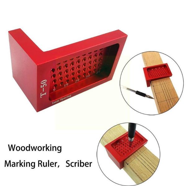 

professional hand tool sets t50 woodworking ruler measuring t-type scribe drawing gauge mark scribing hole crossed-out measurement b4x4