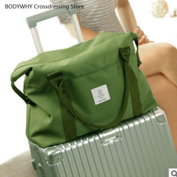 

duffel bags korean version of large-capacity travel clothing bag portable luggage female waterproof