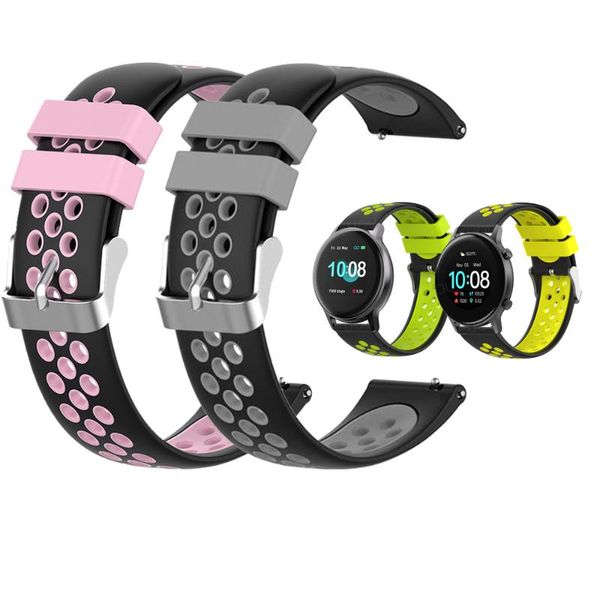 

watch bands for huawei 3 colorful sports silicone strap band 6mm/gt 2 pro/honor magicwatch 2/es replace wristband bracelet watchband, Black;brown