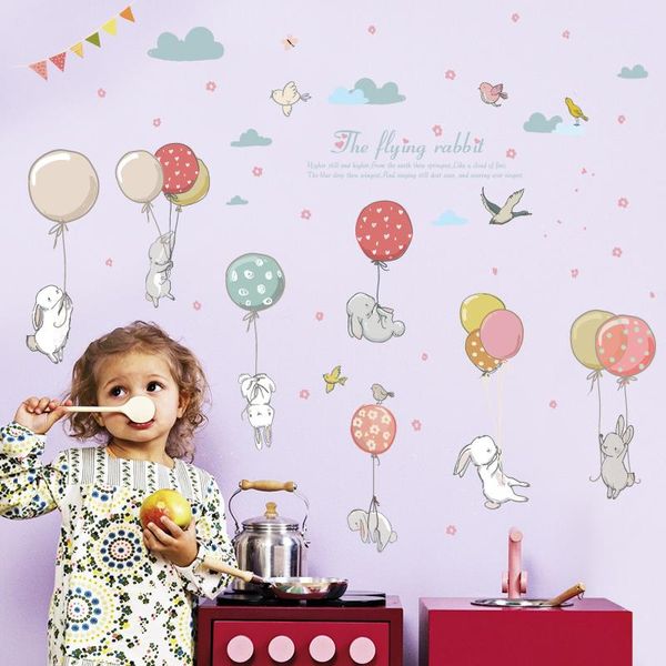 

wall stickers cartoon balloon for kids room living bedroom nursery kindergarten removable diy door window decals