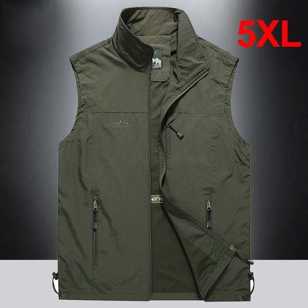 

plus size vests spring autumn sleeveless vest pography hunting travel fashion casual tactics outdoor jacket ha062 men's, Black;white