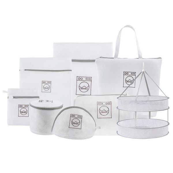 

laundry bags home polyester bag set clothing machine washing clothes foldable socks net bra underwear basket