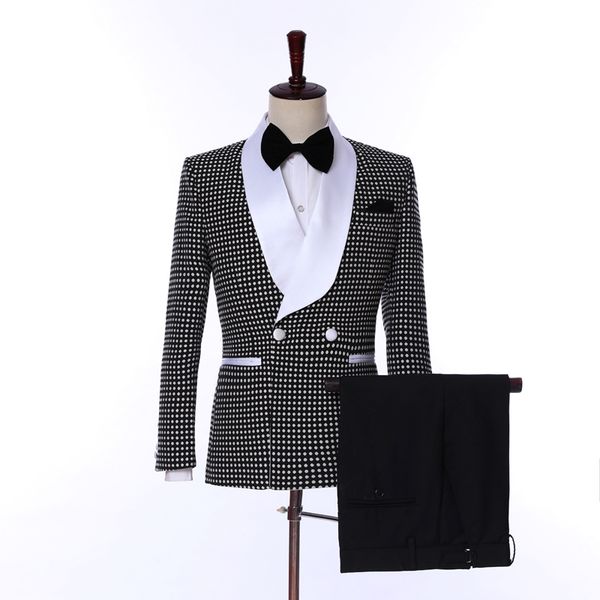 

men's suits & blazers elegant fashions groom's men's suits tuxedo wedding suit shawl lapel jacket trespassed + pants 8w0u, White;black