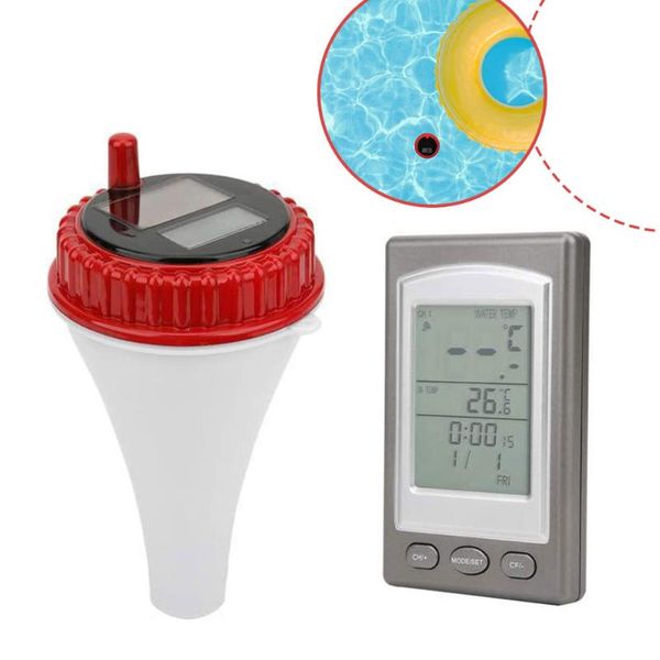 

pool & accessories outdoor swimming floating wireless digital hygrometer solar powered spa thermometer pond tub waterproof temperature meter