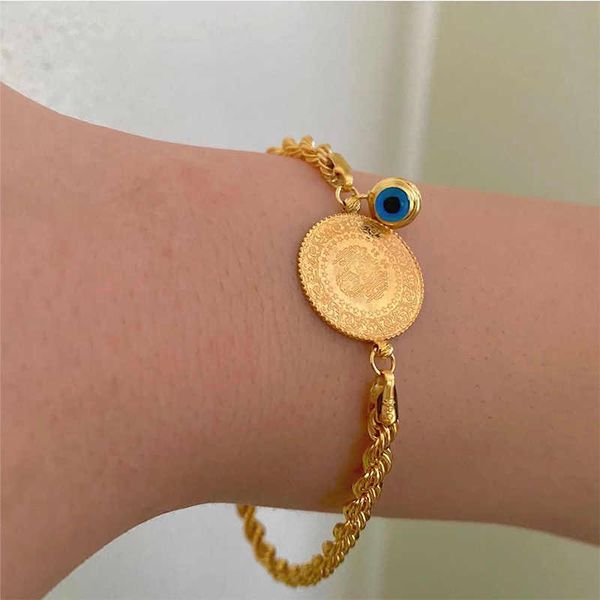 

islamic coin bracelet, luxury jewelry, gold plating, blue eye necklace, arab middle east trend, wedding gift trend noosa chunks, Golden;silver