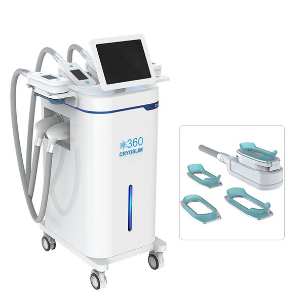 Машина высокого класса Cryolipolysis Cryolipolysis Cool Pharing Therapy Therapy Lipo Fat Freeze для похудения Оборудование с 4 ручками, работающими в то же время