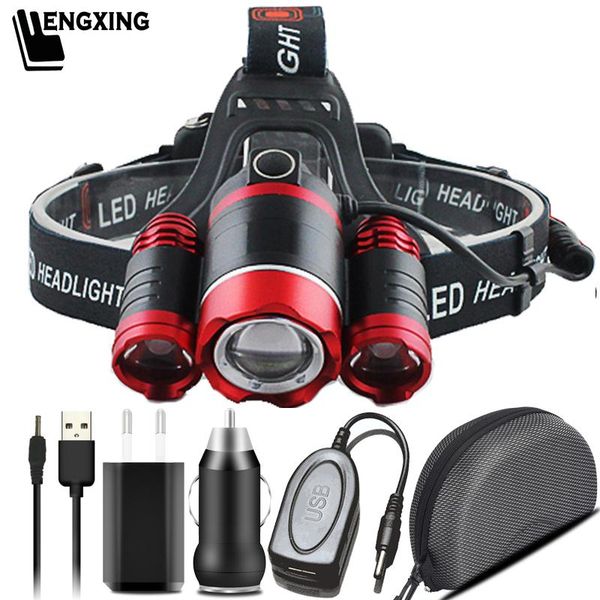

camping fishing drop led headlamp zoomable headlight head torch lamp xm-l t6 18650 battery headlamps