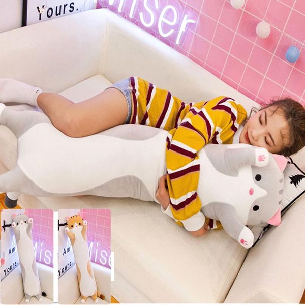 

pillow plush toy cat cute lying doll cotton lunch sleeping soft long birthday gift girls