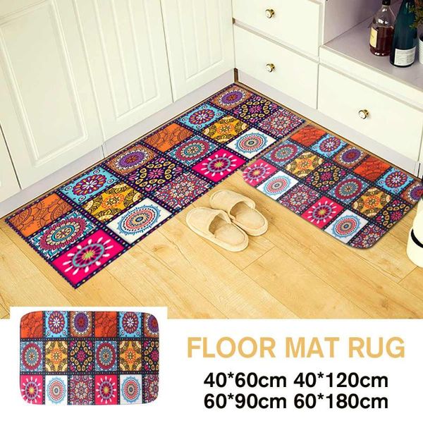 

cushion/decorative pillow ethnic printed kitchen mat set dirty-proof long carpet hallway doormat bedside floor non-slip water absorption bat