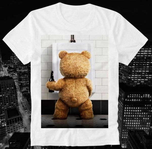 

men's t-shirts ted teddy bear beer funny movie print t-shirt, White;black