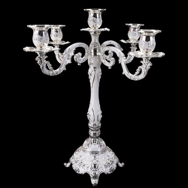 

candle holders zinc alloy holder 3/5 head gold-plated candlestick romantic stand wedding decorative stick for birthday parties