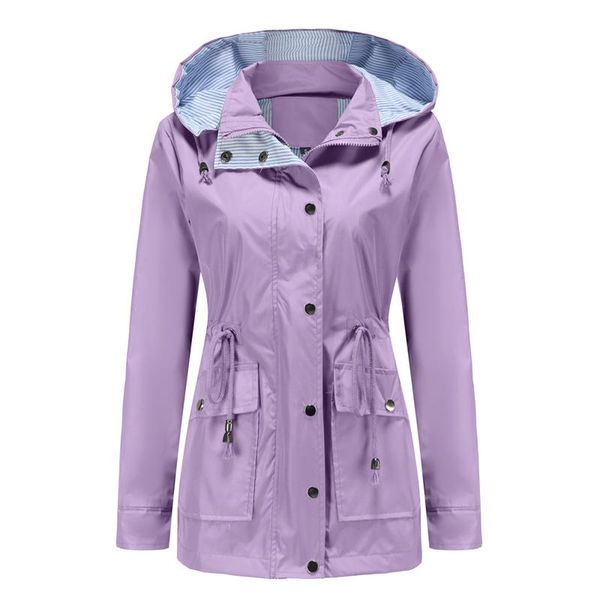

women's jackets coat women waterproof jacket outdoor hiking long hooded raincoat zip pockets windbreaker plus size autumn winter outerw, Black;brown