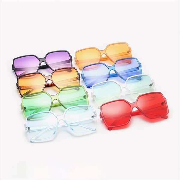 

14 colors vintage big lens square sunglasses women men brand eyewear oversized sun glasses female shades coulos anti uv, White;black