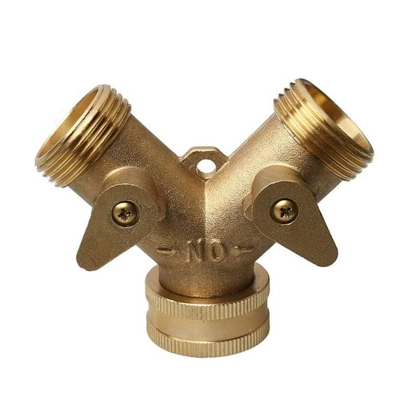 

watering equipments brass manifold 3/4" tap splitter double-way y water separator