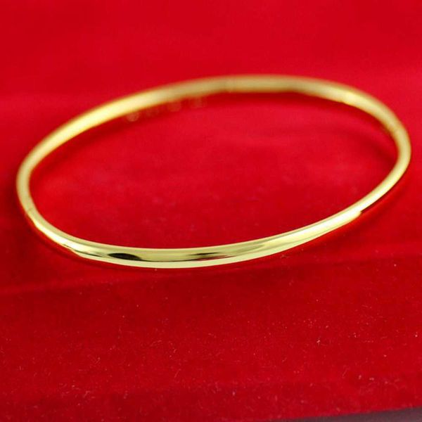 

oval bangle yellow gold filled womens bangle bracelet q0717, Black