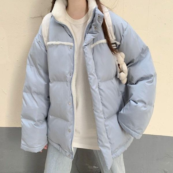 

women's down & parkas fafa thickened cotton coat korean version in spring autumn 2021 loose and versatile small fried street, Black