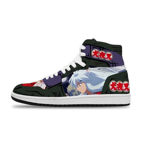 

japanese anime cartoon inuyasha diy customized running non-slip casual shoes for man trend sports shoestfo5