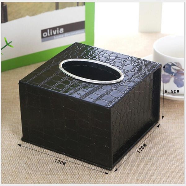 

tissue boxes & napkins 1pcs leather box continental napkin paper tray three models of cortical for household use