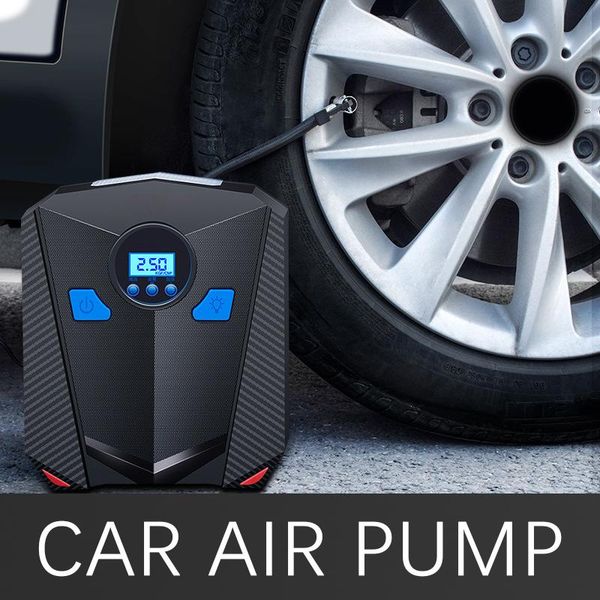

inflatable pump dc 12v 150 psi 22 cylinder digital display model portable auto aire car air + tire pressure cap complete tool box