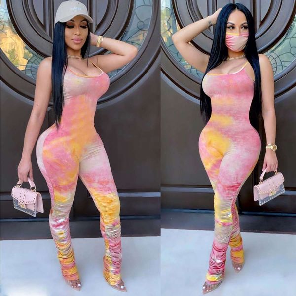 

2021 women's sling tie dyed one-piece shorts (including masks), White